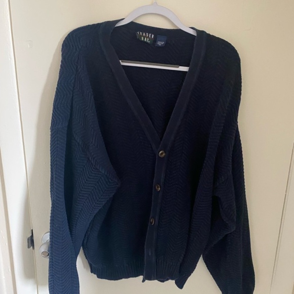 Trader Bay Women’s Classic Navy Cardigan